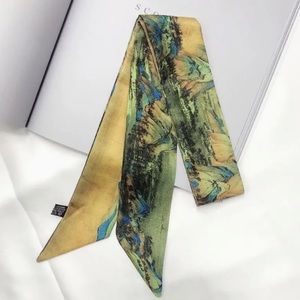 Two Van Gogh Oil Painting Thin Scarves / Hair Bands / Scarves - #955